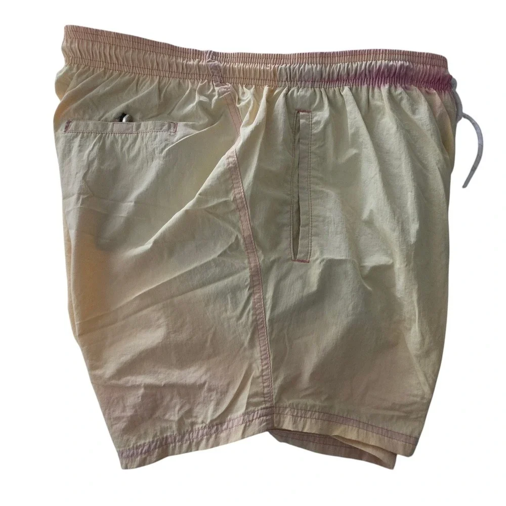 Hugo‎ Boss Mens Swim Trunks Yellow White Logo Drawstring XXL